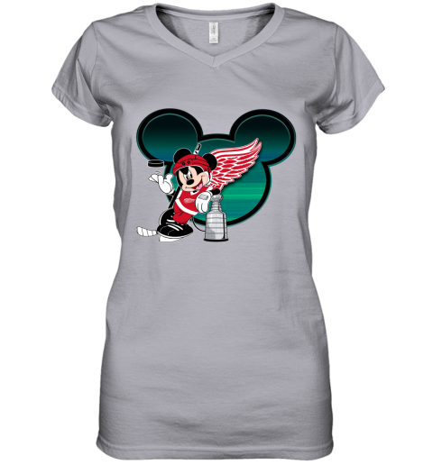 My Cup Size is Stanley Detroit Red Wings Ladies Vneck t-shirt