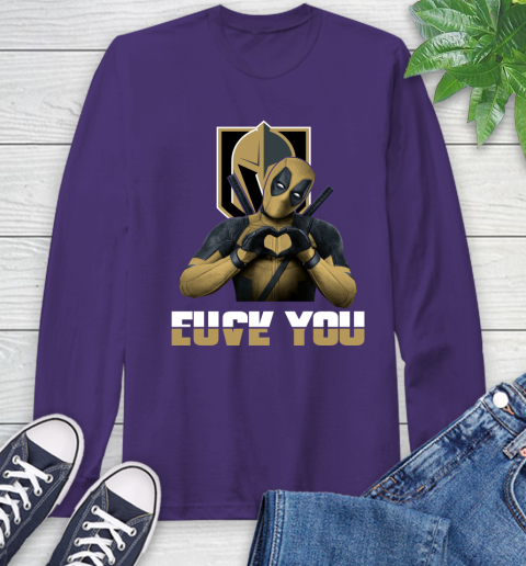 NHL Vegas Golden Knights Deadpool Love You Fuck You Hockey Sports Long Sleeve T-Shirt 5