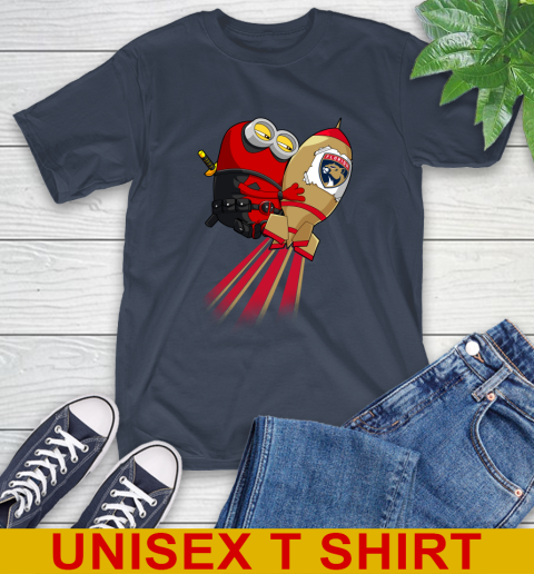NHL Hockey Florida Panthers Deadpool Minion Marvel Shirt T-Shirt 3