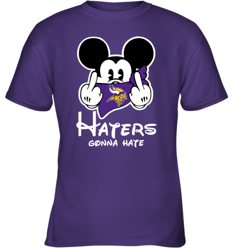 NFL Minnesota Vikings Haters Gonna Hate Mickey Mouse Disney Football T Shirt 5ZY9EzO8OWl youth t shirt 26 95 151514 front purple