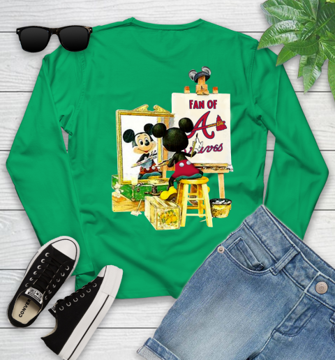 MLB Baseball Atlanta Braves Mickey Drawing Shirt 118