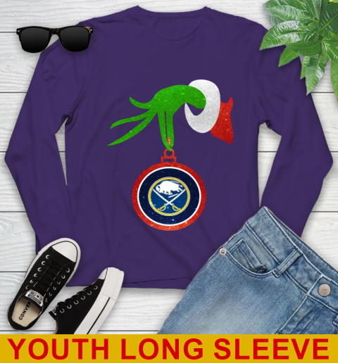 Buffalo Sabres Grinch Merry Christmas NHL Hockey Youth Long Sleeve 5