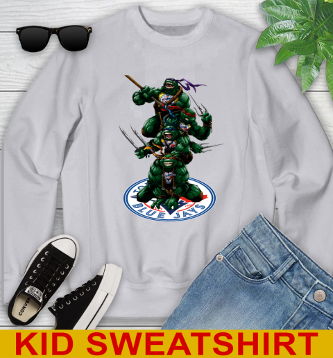 MLB Baseball Toronto Blue Jays Teenage Mutant Ninja Turtles Shirt Youth Sweatshirt 4