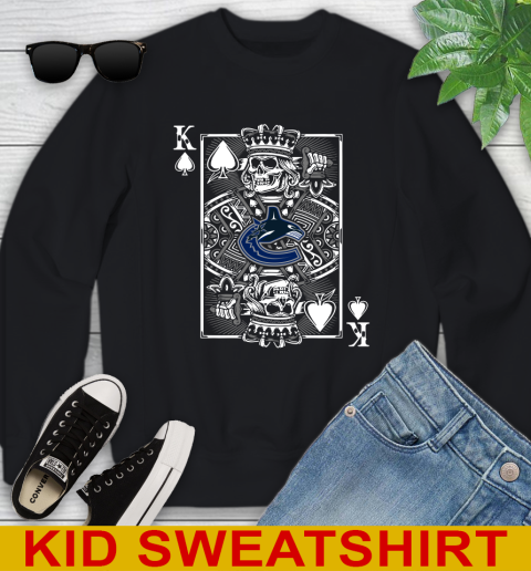 Vancouver Canucks NHL Hockey The King Of Spades Death Cards Shirt Youth Sweatshirt