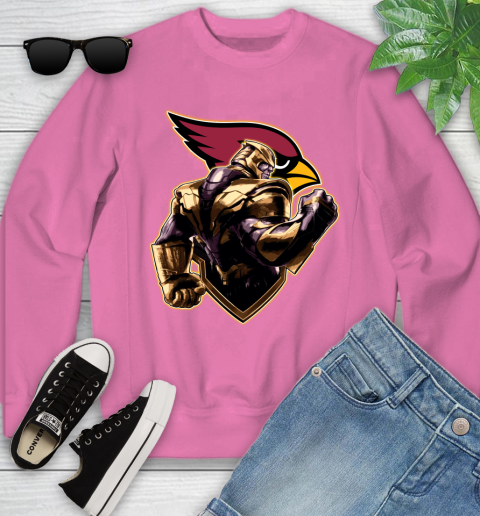 NFL Thanos Avengers Endgame Football Sports Arizona Cardinals Youth Sweatshirt 7