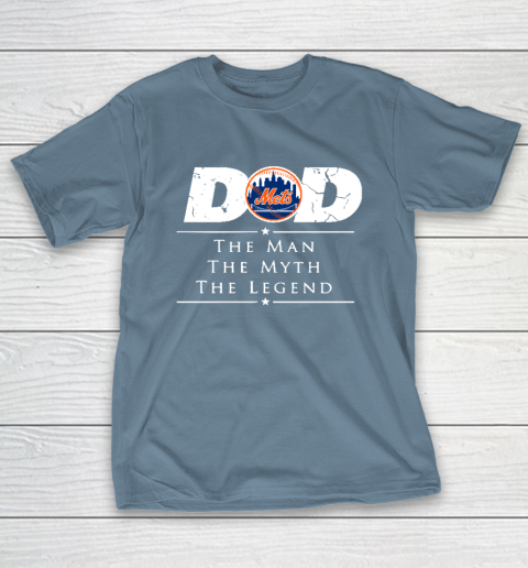 New York Mets MLB Baseball Dad The Man The Myth The Legend T-Shirt 6