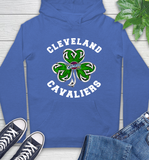 NBA Cleveland Cavaliers Three Leaf Clover St Patrick's Day Basketball Sports Hoodie 9