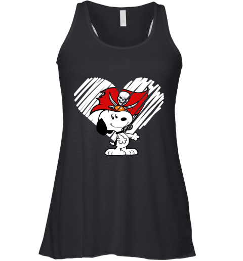 I Love Tampa Bay Buccanners Snoopy In My Heart NFL Racerback Tank