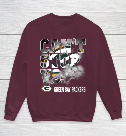NFL Green Bay Packers Can't Stop Vs Youth Sweatshirt 4