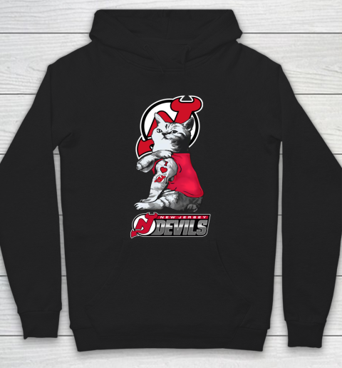 NHL My Cat Loves New Jersey Devils Hockey Hoodie