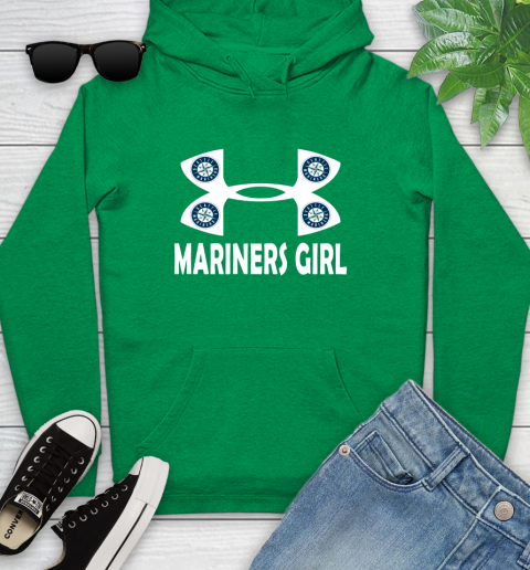 MLB Seattle Mariners Under Armour Baseball Sports Youth Hoodie Tee For Sports