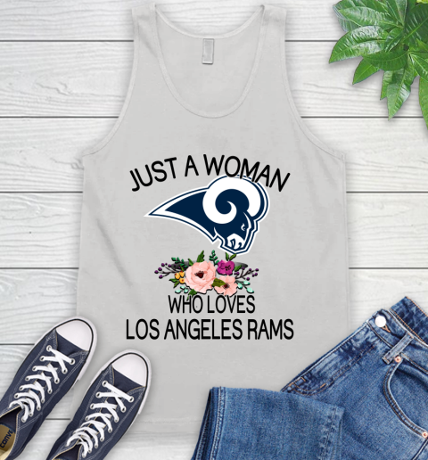 NFL Just A Woman Who Loves Los Angeles Rams Football Sports Tank Top