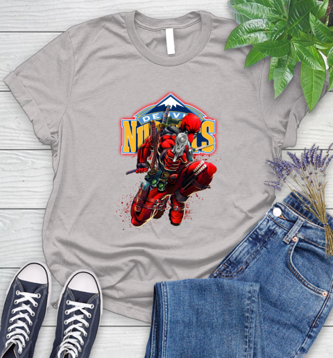 NBA Deadpool Marvel Comics Sports Basketball Denver Nuggets Women's T-Shirt 10