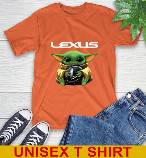 Star Wars Baby Yoda Hugs Lexus Car Shirt 4