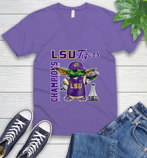 Baby Yoda LSU Tigers Champion Shirt 57