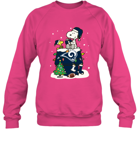 hgnj a happy christmas with los angeles rams snoopy sweatshirt 35 front heliconia