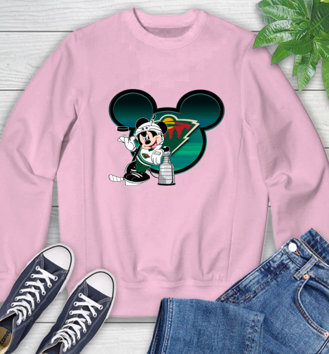 NHL Minnesota Wild Stanley Cup Mickey Mouse Disney Hockey T Shirt Sweatshirt 9