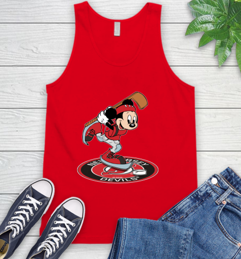 NHL Hockey New Jersey Devils Cheerful Mickey Disney Shirt Tank Top 6