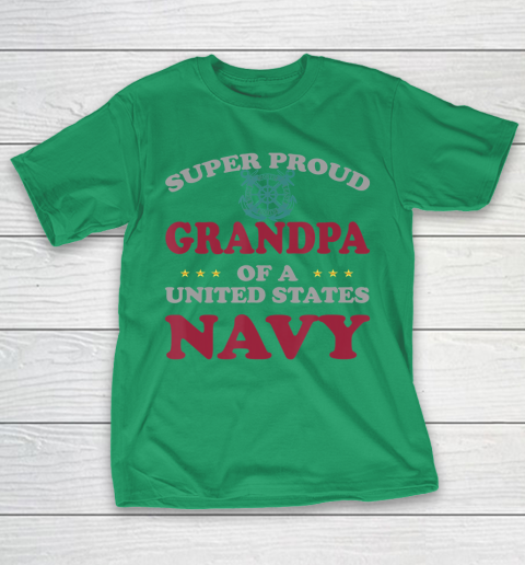GrandFather gift shirt Vintage Veteran Super Proud Grandpa of a United States Navy T Shirt T-Shirt 5