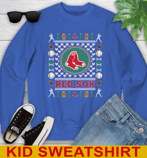 Boston Red Sox Merry Christmas MLB Baseball Loyal Fan Youth Sweatshirt 6