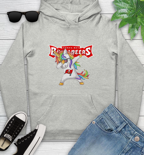 Tampa Bay Buccaneers NFL Football Funny Unicorn Dabbing Sports Youth Hoodie