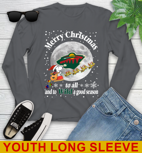 Minnesota Wild Merry Christmas To All And To Wild A Good Season NHL Hockey Sports Youth Long Sleeve 9
