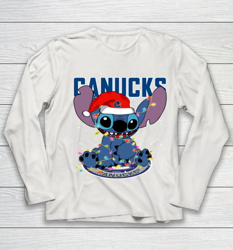 Vancouver Canucks NHL Hockey noel stitch Christmas Youth Long Sleeve 8