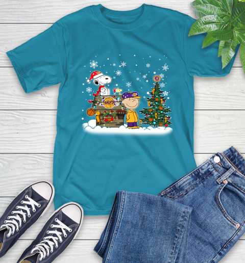 Los Angeles Lakers NBA Basketball Christmas The Peanuts Movie Snoopy Championship T-Shirt 9