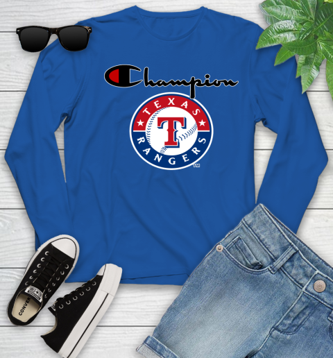 MLB Baseball Texas Rangers Champion Shirt Youth Long Sleeve 7
