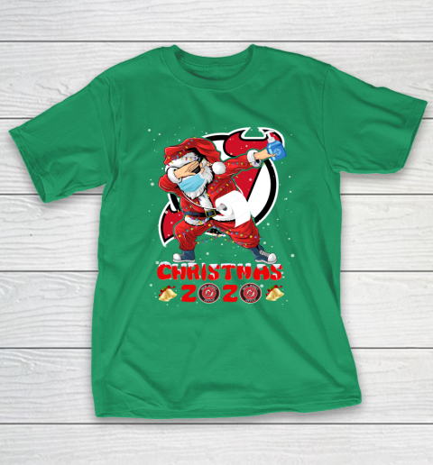 New Jersey Devils Funny Santa Claus Dabbing Christmas 2020 NHL T-Shirt 5