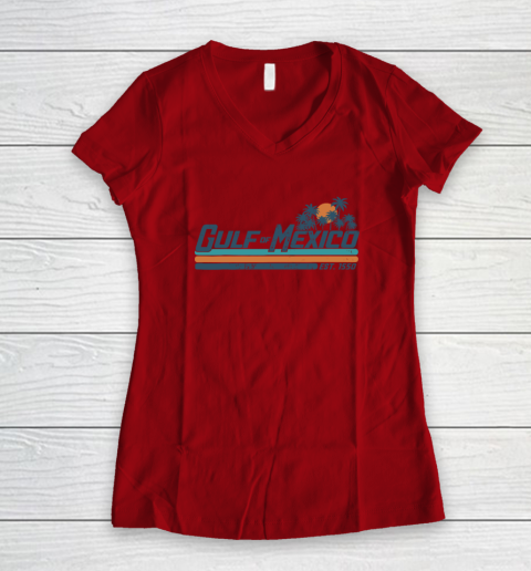 Gulf Of Mexico Est 1550 Women's V-Neck T-Shirt 5