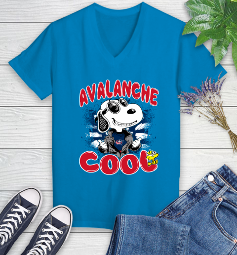 NHL Hockey Columbus Blue Jackets Cool Snoopy Shirt Women's V-Neck T-Shirt 5