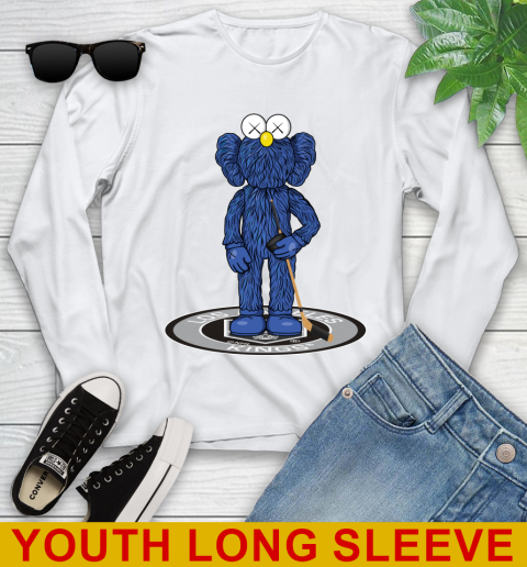 NHL Hockey Los Angeles Kings Kaws Bff Blue Figure Shirt Youth Long Sleeve