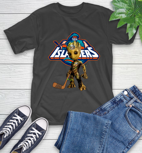 New York Islanders NHL Hockey Groot Marvel Guardians Of The Galaxy T-Shirt 2
