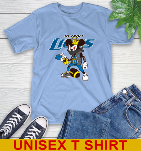 Detroit Lions NFL Football Mickey Peace Sign Sports T-Shirt 11