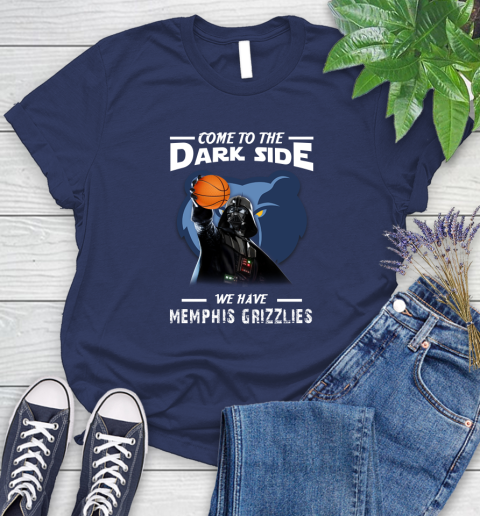 NBA Come To The Dark Side We Have Memphis Grizzlies Star Wars Darth Vader Basketball Women's T-Shirt 14