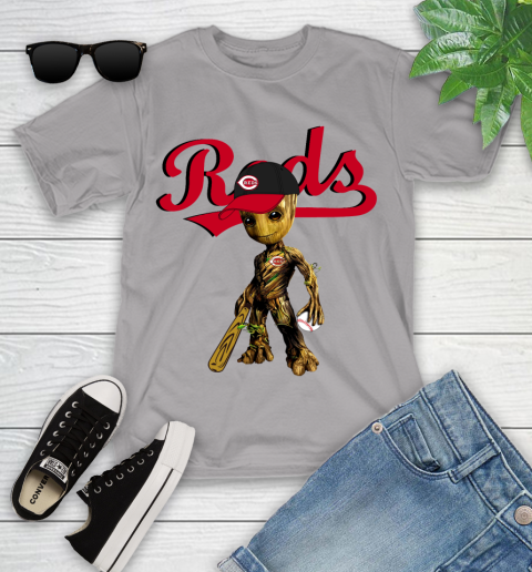 MLB Cincinnati Reds Groot Guardians Of The Galaxy Baseball Youth T-Shirt 4