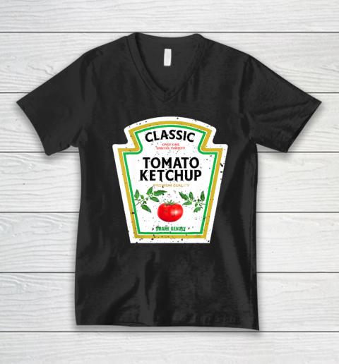Ketchup Halloween 2022 Costume Matching Couple Mustard Mayo V-Neck T-Shirt