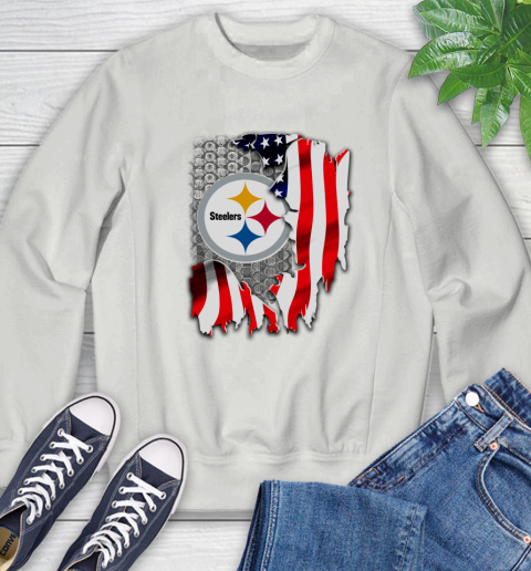 Pittsburgh Steelers NFL Football American Flag Sweatshirt 5