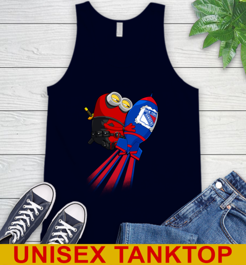 NHL Hockey New York Rangers Deadpool Minion Marvel Shirt Tank Top 2