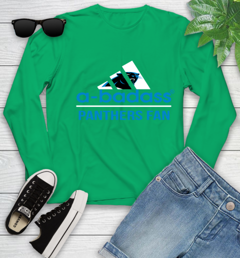 Carolina Panthers NFL Football A Badass Adidas Adoring Fan Sports Youth Long Sleeve 7