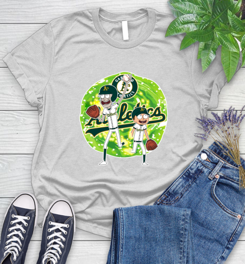 MLB Oakland Athletics Rick And Morty Baseball Sports Women's T-Shirt