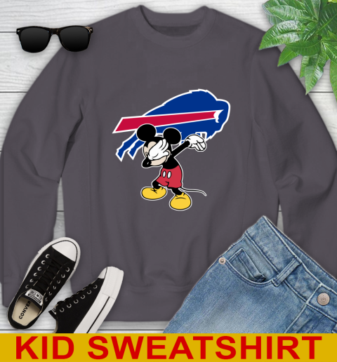 Buffalo Bills NFL Football Dabbing Mickey Disney Sports Youth Sweatshirt 6