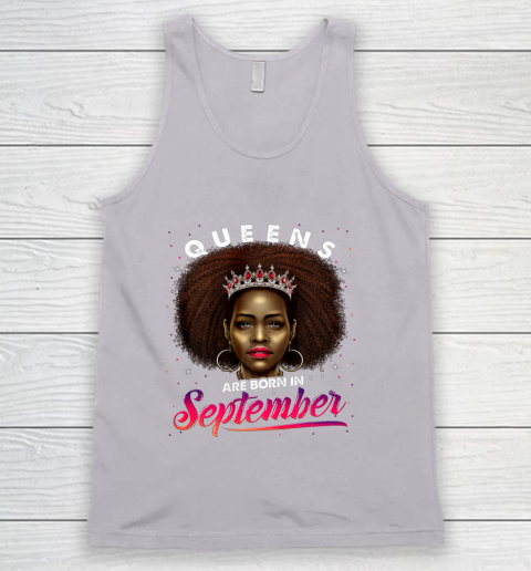 Queens Born September Shirt Black Girl Virgo Libra Birthday Tank Top 3