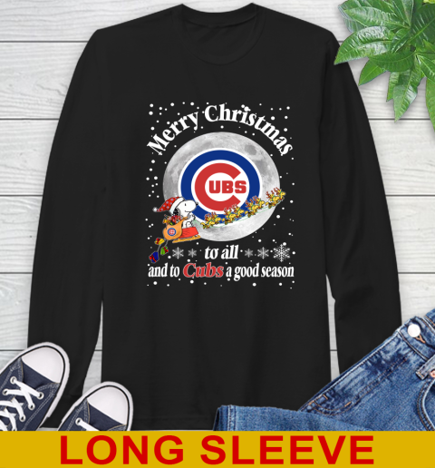 Chicago Cubs Merry Christmas To All And To Cubs A Good Season MLB Baseball Sports Long Sleeve T-Shirt