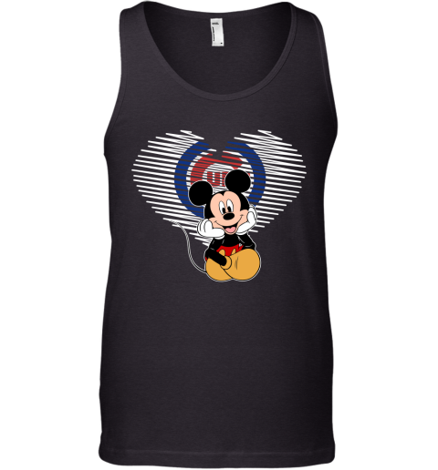 Disney Mickey Mouse Loves Chicago Cubs Heart T-Shirt - TeeNavi