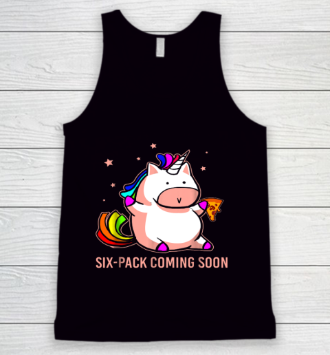 Unicorn Six Pack Funny Cute Shirt Coming Soon Fat Unicorn Tank Top
