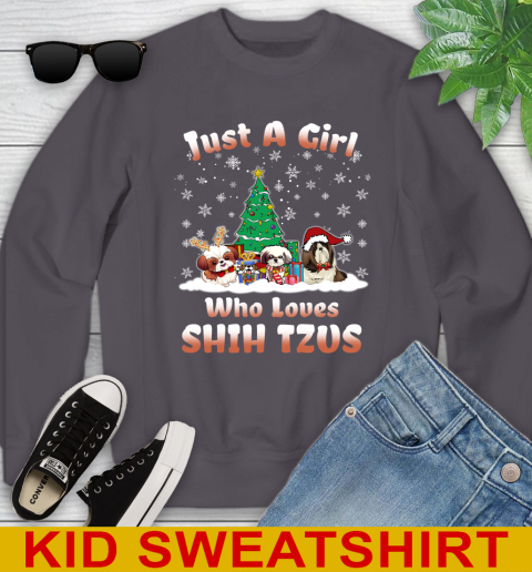 Christmas Just a girl who love shih tzus dog pet lover 254