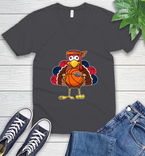 New Orleans Pelicans Turkey thanksgiving day V-Neck T-Shirt 5