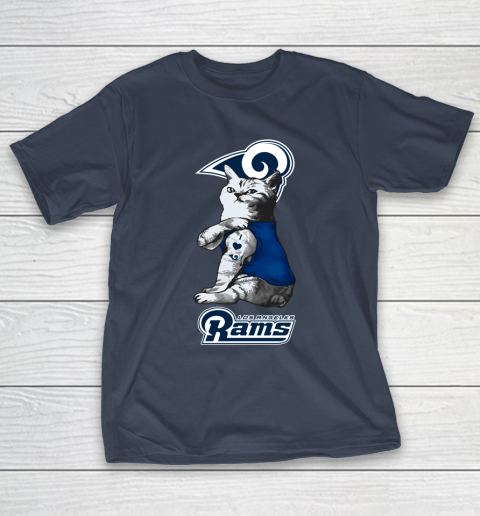 NFL Football My Cat Loves Los Angeles Rams T-Shirt 3
